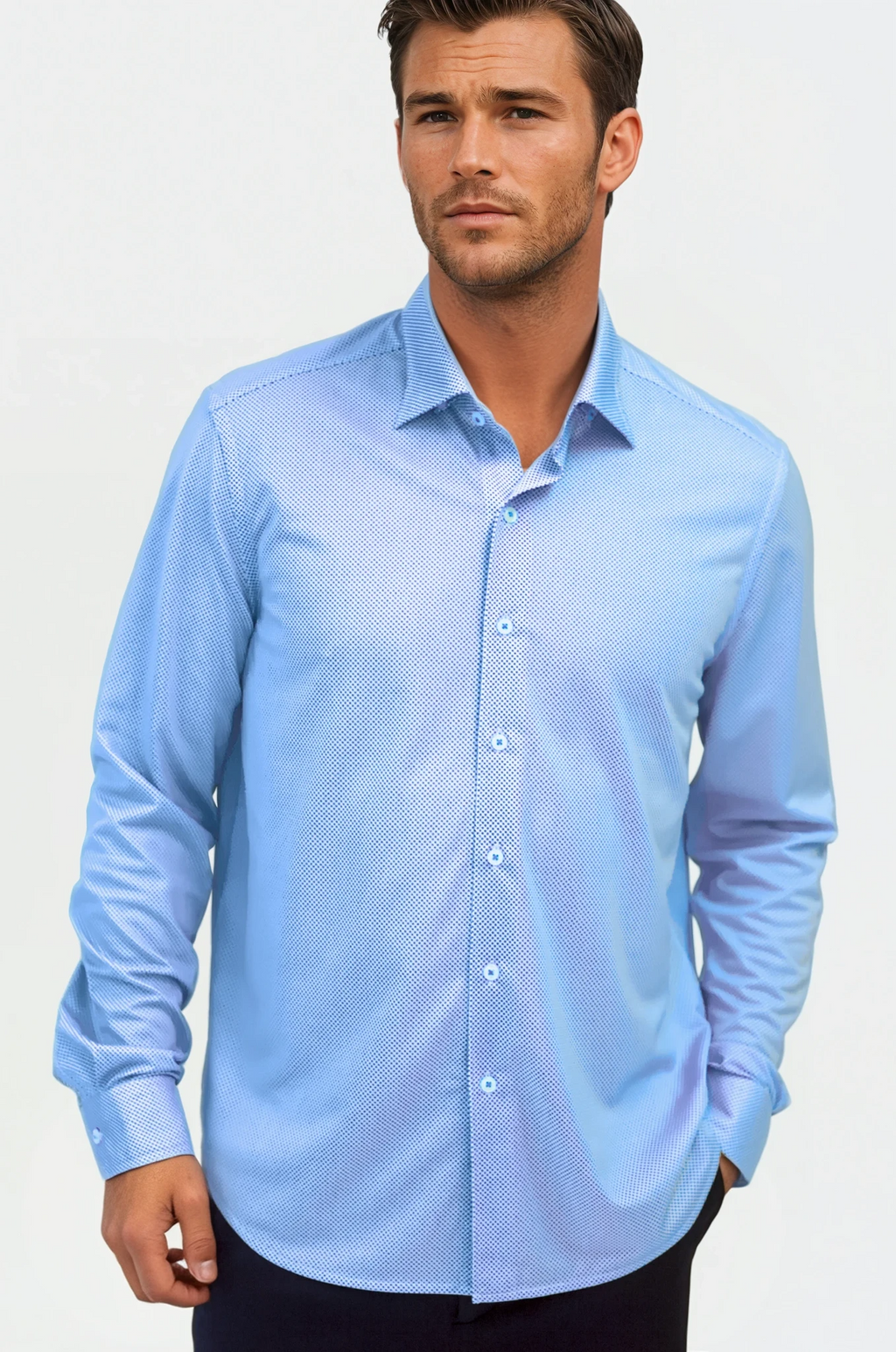 Studio Dot Dress Shirt 2-Pack - Teal/Blue